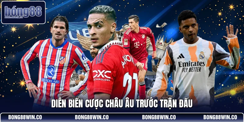 Diễn biến cược châu Âu trước trận đấu