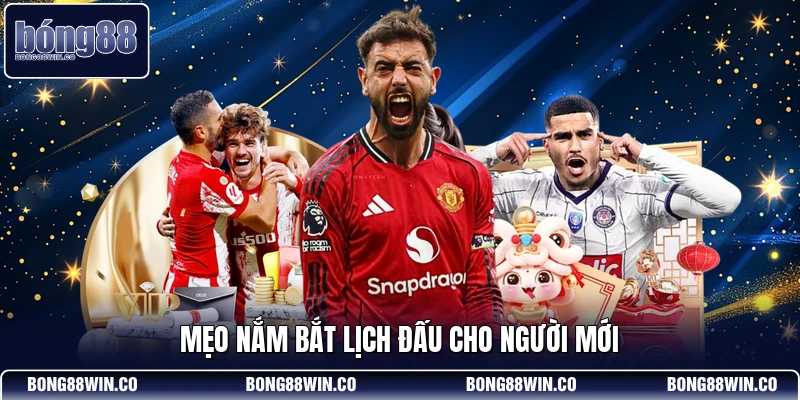 Mẹo nắm bắt lịch đấu cho người mới